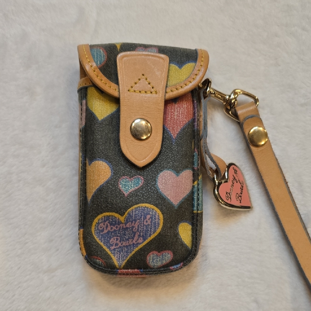 Dooney & Bourke Heart Design Phone Holster - Gray and Tan
